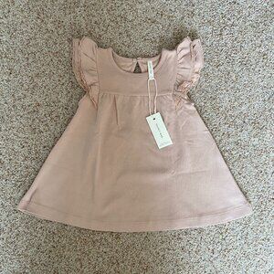 Quincy Mae Short Sleeve Ruffle Dress; Pale Rose Color; 12-18 months; NWT